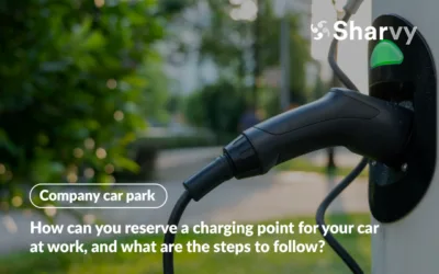 How do you reserve a charging point for your car at work?